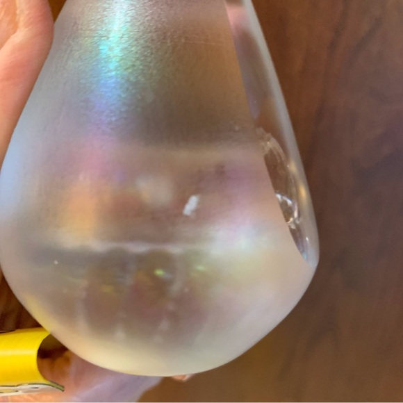 Frosted Art Glass Paperweight Cut Window Iridescent Fountain Eickholt Style - Picture 11 of 11